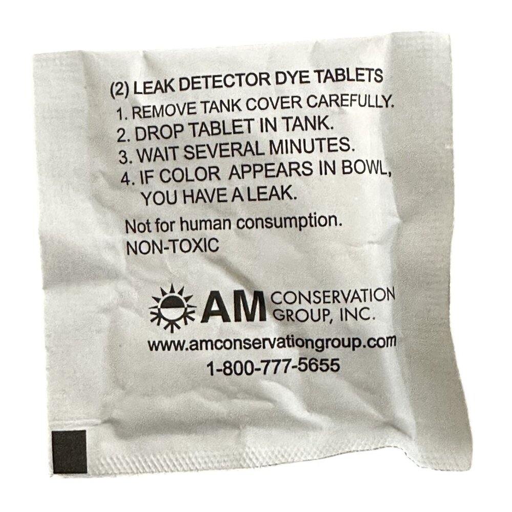 Leak Detector Dye Tablets 2 Blue Tablets Check for Toilet Tank Leaks